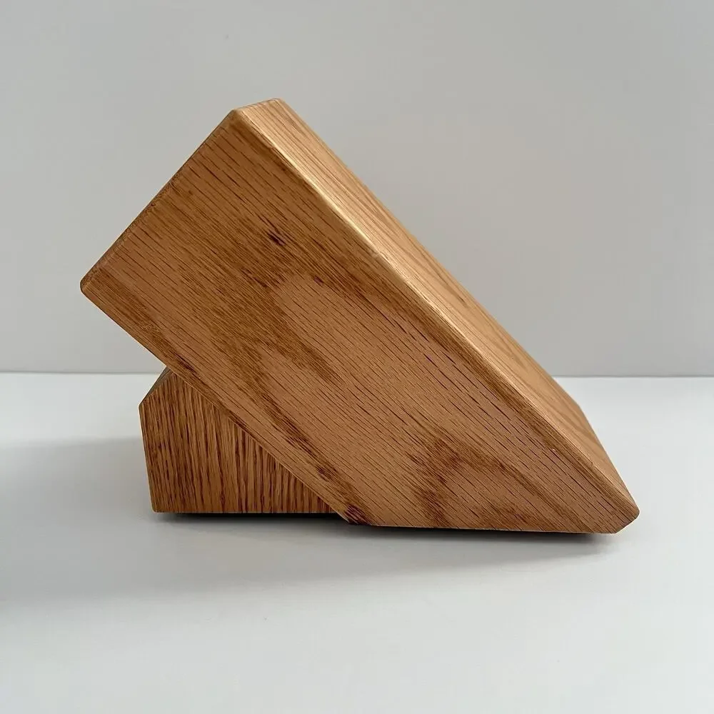 Cutco Studio Set Knife Storage Block #1751 Honey Oak Wood 8 Slot Holder USA